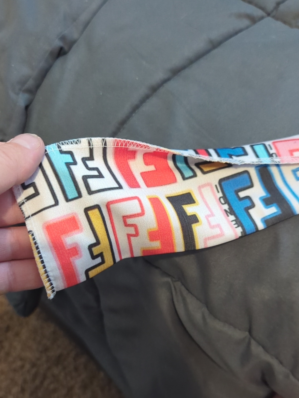 Fendi Fun Wrappy Multi Colored Twill Scarf - Picture 4 of 4